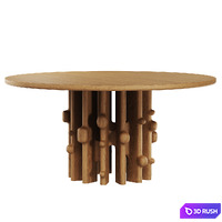 Round dining table CRAFT B01 3D Model Corona