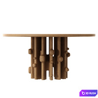 Round dining table CRAFT B01 3D Model Corona