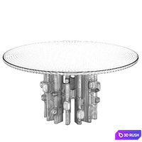 Round dining table CRAFT B01 3D Model Corona