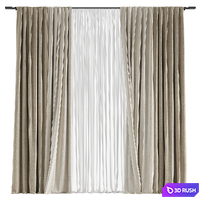 Curtain #061 3D Model Vray, Corona