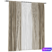 Curtain #061 3D Model Vray, Corona