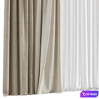 Curtain #061 3D Model Vray, Corona