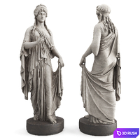 Goddes Greek sculpture 3D Model Vray, Corona