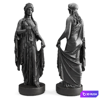 Goddes Greek sculpture 3D Model Vray, Corona