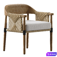 Arteriors Estes Outdoor Dining Chair 3D Model Corona