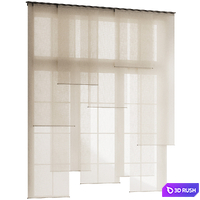 Layered Panel Curtain 2 3D Model Vray, Corona