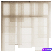 Layered Panel Curtain 2 3D Model Vray, Corona
