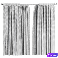 Curtain Set M64 3D Model Vray, Corona