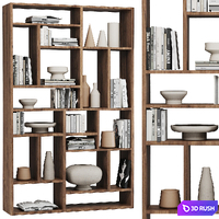 Decorative Shelf Set64 3D Model Vray, Corona