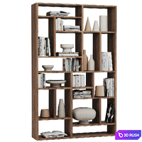 Decorative Shelf Set64 3D Model Vray, Corona