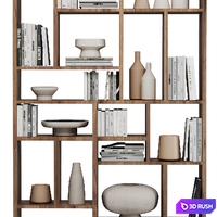 Decorative Shelf Set64 3D Model Vray, Corona