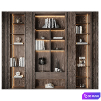 Bookcase 034 3D Model Vray