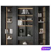 Bookcase 034 3D Model Vray