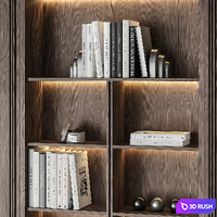 Bookcase 034 3D Model Vray