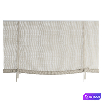 Roman Curtains 202 | Sheer Roller Blind with bows 3D Model Vray, Corona