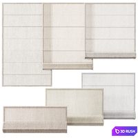 Roman blinds 3D Model Corona