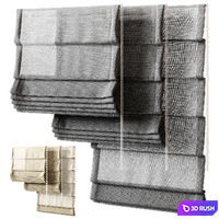 Roman Curtains 3D Model Vray, Corona
