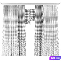 Curtains set 09 3D Model Corona