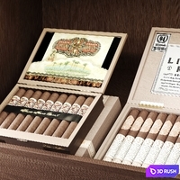 Cigar Rack 3D Model Vray, Corona