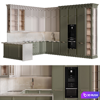 Kitchen in neoclassical style 78 3D Model Corona