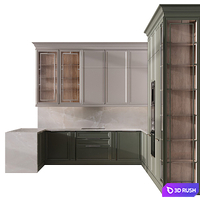 Kitchen in neoclassical style 78 3D Model Corona