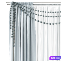 Curtains for children's room 3D Model Corona