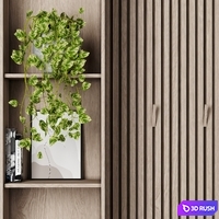 Hallway 3D Model Vray, Corona