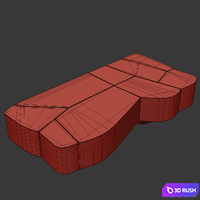 Slabs Low Table 3D Model Corona