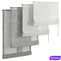 Roman blinds 40 (1200mm and 800mm) 3D Model Corona