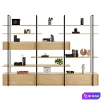 Bookcase Sempione 3D Model Vray, Corona