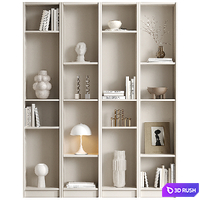 Bookcase with decor ikea 3D Model Vray, Corona