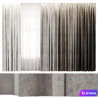 Curtains set 2 3D Model Corona