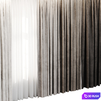 Curtains set 2 3D Model Corona