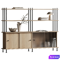BAVA SYSTEM shelving 3D Model Corona