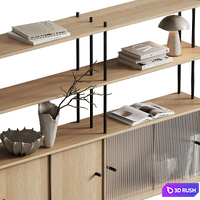 BAVA SYSTEM shelving 3D Model Corona