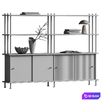 BAVA SYSTEM shelving 3D Model Corona