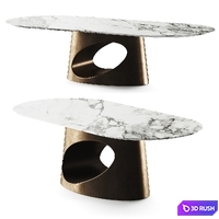 Rugiano Ring Dining Table 3D Model Vray, Corona