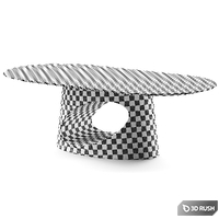 Rugiano Ring Dining Table 3D Model Vray, Corona