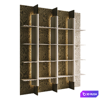 Wall Shelving 3D Model Vray, Corona