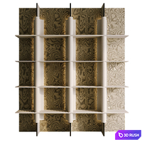 Wall Shelving 3D Model Vray, Corona