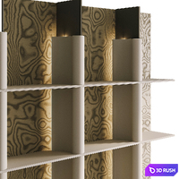 Wall Shelving 3D Model Vray, Corona