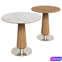 Litfad Pedestal Dining Table 3D Model Vray, Corona
