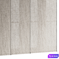Black Trim Linen Panel Blind 3D Model Vray, Corona