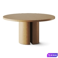 Kave Home Nealy Round Table 3D Model Vray, Corona