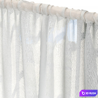 Emery Linen Cafe Curtain 3D Model Corona