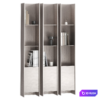 Vertical metal shelves with decor 3D Model Vray, Corona
