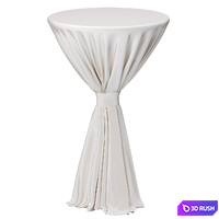 Cocktail table with tablecloth 3D Model Corona