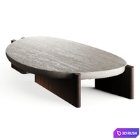Carlyle Collective Toulouse I Travertine Coffee Table 3D Model Vray, Corona