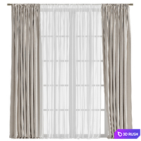 Curtain #185 3D Model Vray, Corona