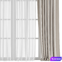 Curtain #185 3D Model Vray, Corona